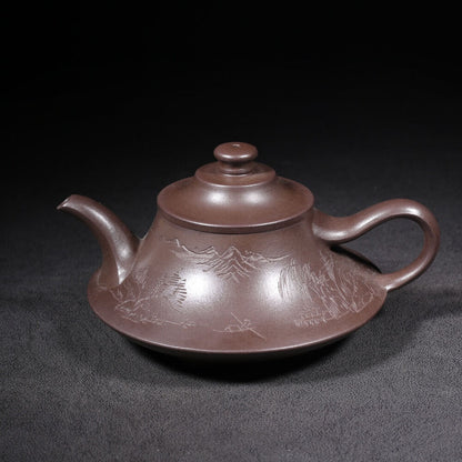 Chinese Yixing Zisha Clay Handmade Exquisite Teapot （云炉 盖款：汪宝根）