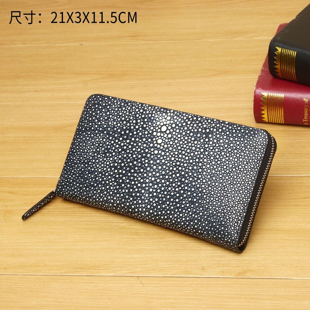 Devil fish pattern men's clutch bag, desinger long zipper wallet for men