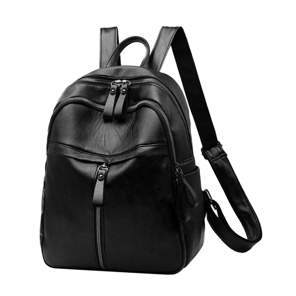 Women Backpack PU Leather Bookbag Casual Purse Small Travel School Shoulder Bag