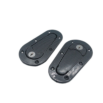 Universal JDM Carbon Fiber Hood Pin Plus Flush Mount latch Kit Lock With Keys T2