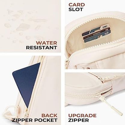 CHOLISS Small Sling Bag for Women and Men, Crossbody Bags Small, 02 Beige