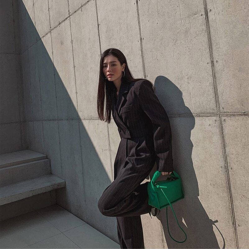 Green Shoulder Crossbody Bag Women Handbags PU Leather Ladies Bag Femme