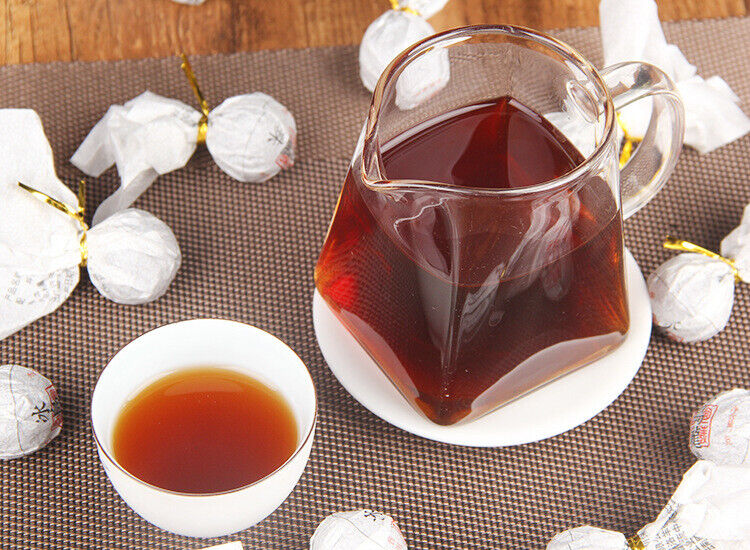 500g Small Grain Tea Ancient Tree Longzhu Tuocha Bulk Bingdao Cooked Pu'er Tea