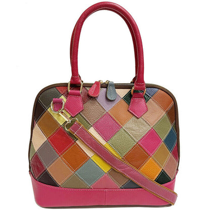 100% Genuine Leather Colorful Women's Elegant Handbag Evening Party Shoulder Bag