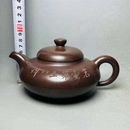 Vintage China Yixing Purple Clay Teapot Zisha Ceremony Nice Plum Blossom Teaware
