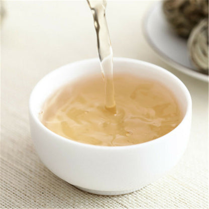 Compressed Tea Bai Hao Yin Zhen Silver Needle Handmade Ball Shaped White Tea-