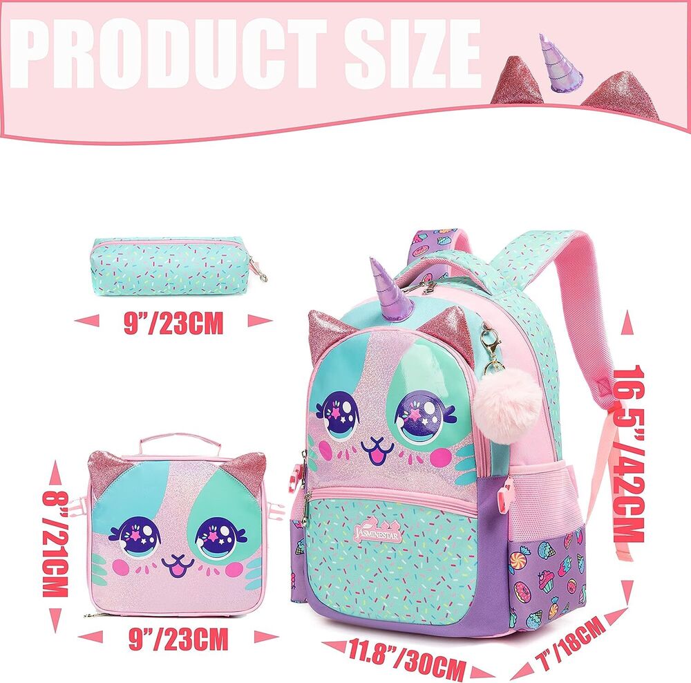 Kids Backpacks Girls School Bag Box School Backpack Girls Set Bookbag Backpack