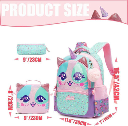 Kids Backpacks Girls School Bag Box School Backpack Girls Set Bookbag Backpack