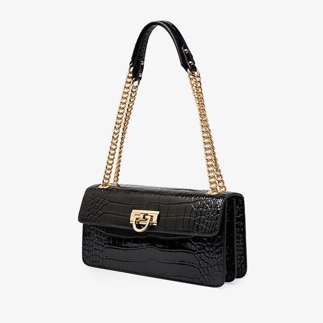 Top Cowhide Leather Party/Cocktail Bag Luxury Women's Sling Shoulder Chain Bag