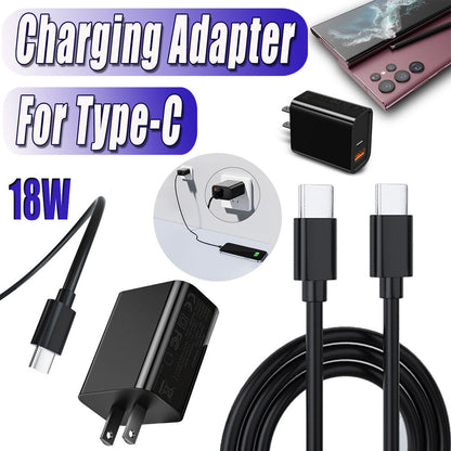 18W Super Fast USB-C Wall Charger & 3ft Cable For OnePlus 9RT 5G /9 Pro /9 /9R