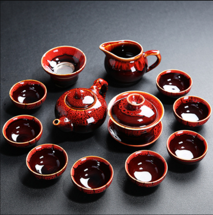 Household ceramic kiln Kung Fu small tea cup set