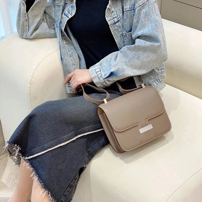 Genuine Leather Bag Women's Top Shoulder Bag Crossbody Square Bag