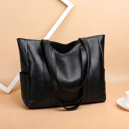Soft PU Leather Women's Handbag Large Shoulder Tote Bag For Work And Casual