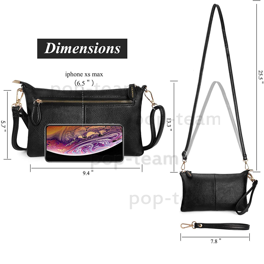 Women Leather Handbag Messenger Crossbody Shoulder Hobo Tote Bag Wristlet Purse