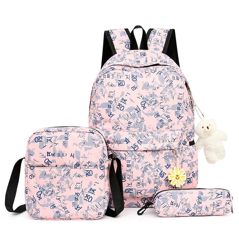 3pcs/set School Bag Backpacks Schoolbag Kids Children Girls Bag Student