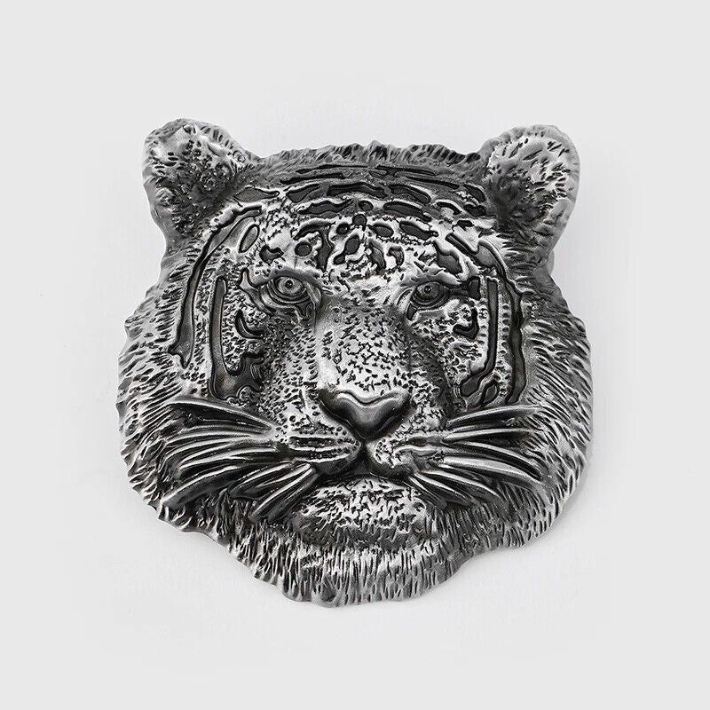 Men Belt Buckle Metal Tiger Chinese Dragon Shape DIY Craft Accessories 5.2x7.7cm