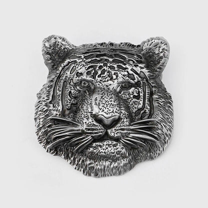 Men Belt Buckle Metal Tiger Chinese Dragon Shape DIY Craft Accessories 5.2x7.7cm