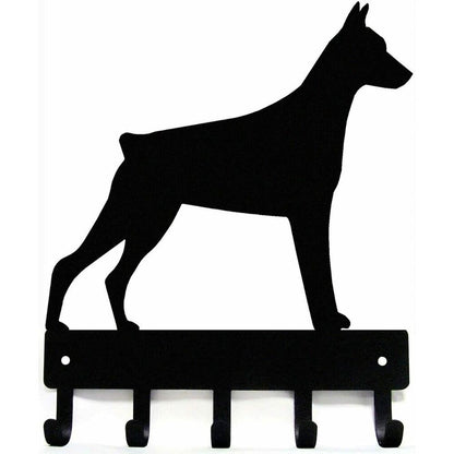 Wall Mounted Hook Up Doberman Dog - Key Hooks Wall Hanging Rack& Keychain Holder