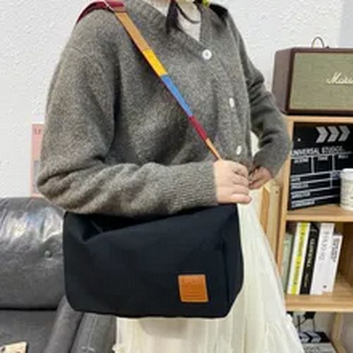 Canvas Shoulder Bag Big Capacity Women Messenger Bag Female Crossbody Bags Solid