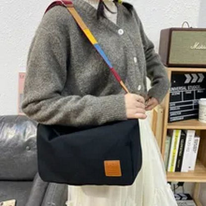 Canvas Shoulder Bag Big Capacity Women Messenger Bag Female Crossbody Bags Solid
