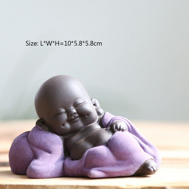 Happy Maitreya Buddha Tea Pet 1Pc Tea Favor Teahouse Ornament Ceramic Home Decor