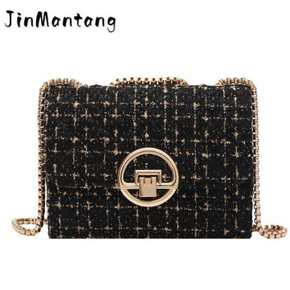 Flap Winter Woolen Women's Handbag Shoulder Messenger Bag Purses