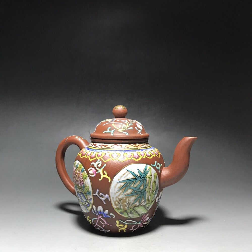 vintage chinese yixing purple clay teapot zisha ceremony teaware collection rare