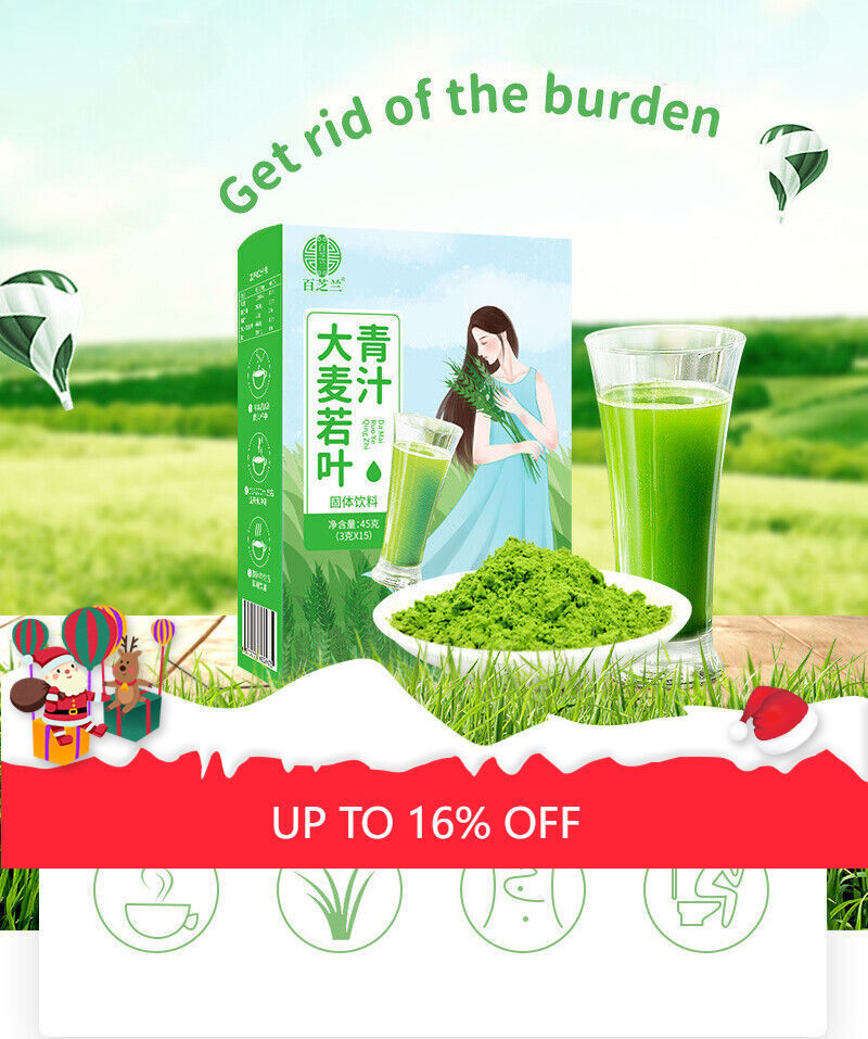 Barley Green Juice High Dietary Fiber Probiotic Green Juice Powder 45g 3g*15bags