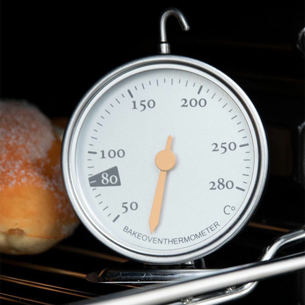 50-280 Degree Oven Thermometer 7x9cm Stainless Steel Microwave Scale Baking Tool