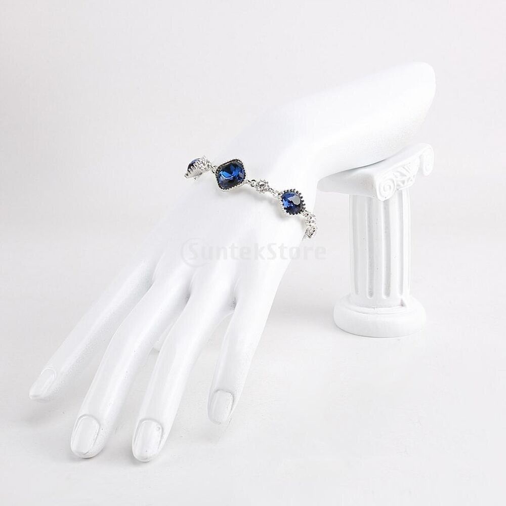 Hand Mannequin Form Resin Black Silver Jewelry Bracelet Ring Watch Display Stand