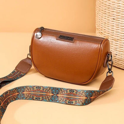 Genuine Leather Crossbody Bag For Women Luxury Design Bag Oil Waxed Handbag Gift
