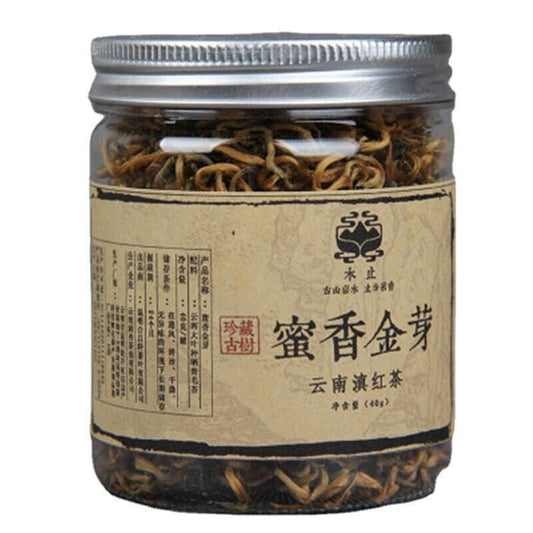 Yunnan Dianhong Black Tea Organic Kung Fu 40g Red Tea Honey Golden Buds Leaf Tea