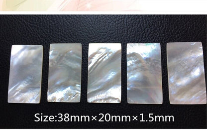 Mother Of Pearl Shell Slice 5Pcs Natural Musical Instruments Inlays 38x20x1.5mm
