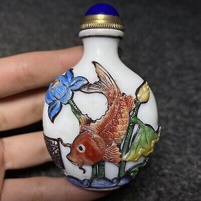 chinese carved snuff bottle fish Absolutely beautiful collection Treasure rare