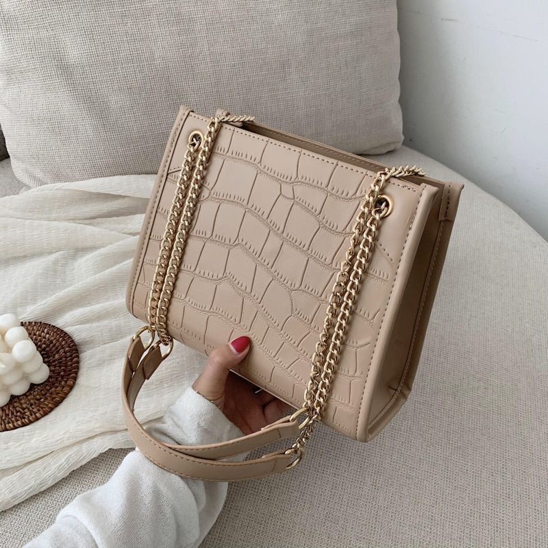 Large Shoulder Bag Travel Synthetic Leather Purse Handbag Pouch 19.5*10*24.5 CM