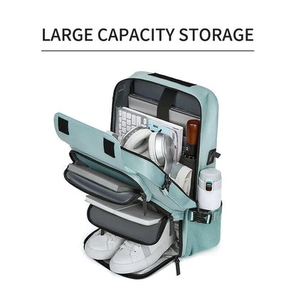 Woman Travel Backpack Laptop Backpack Shoe Bag USB Hiking Camping Backpack