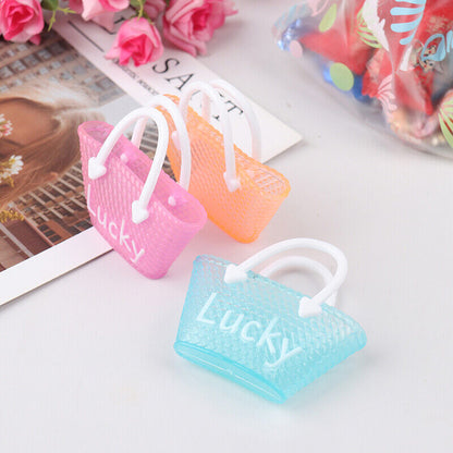 3 Pcs/lot Fashion Doll Handbag Lady Leather Bag Purse Dollhouse Kids T-ca