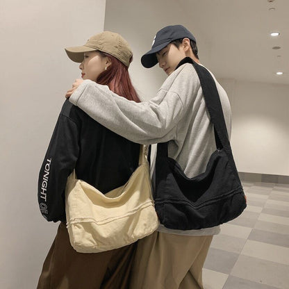 Ladies Bag Unisex Canvas Student Shoulder Bag Handbag Women Shopping Bag