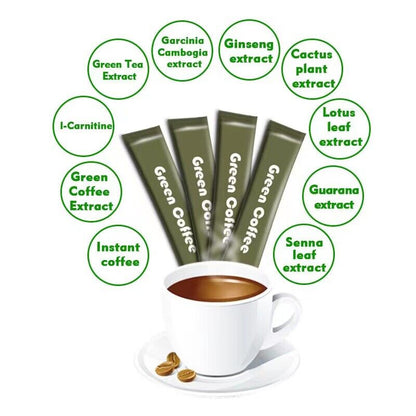 Natural Herbal slimming green coffee Weight Loss Slim Coffee Slimming Detox Tea