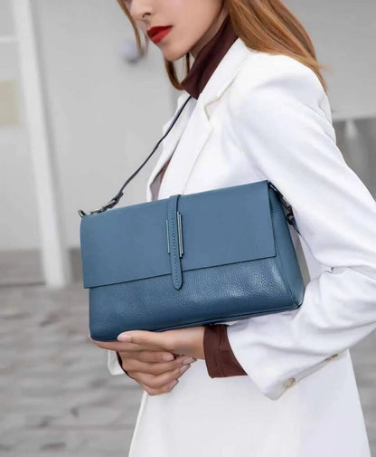 Lady's Flap Messenger Bags Genuine Cowhide Functional Shoulder Handbags New