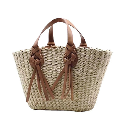 Straw Handbag Hand-woven Women's Holiday Bag Shoulder Bag