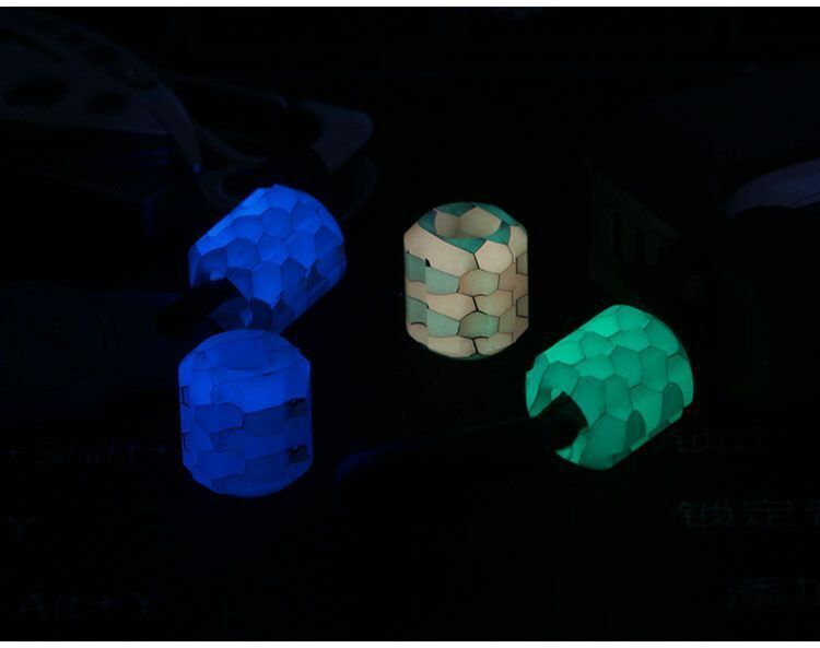 Luminous Resin Snakeskin Knife Pendant EDC Paracord Lanyard Keychain Accessories