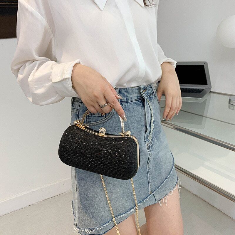 Fashion Gold Diamond Evening Bags Luxury Handbag Women Shoulder Crossbody Bag