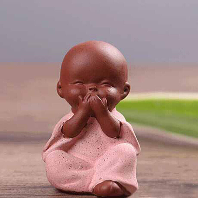 Small Buddha Statue Monk Purple Clay Tea Pet Figurine Crafts Y DkFFAUMDAUJCAUt1