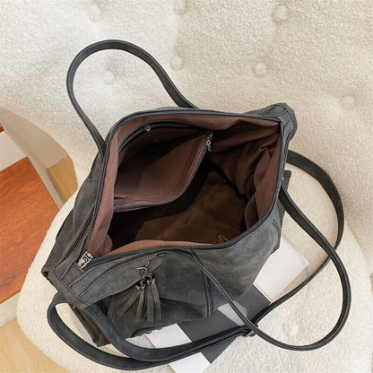 Women Bag Leather Female Tote Bags Tassel Handbag Ladies Shoulder Bag