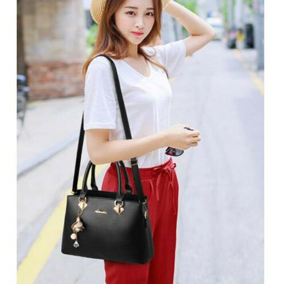 Womens Ladies PU Leather Shoulder Bag Purse Handbags Crossbody Messenger Totes