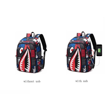 Backpack Elementary Bookbag Travel Cartoon Print Primary School Student Backpack