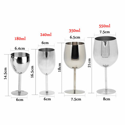 2Pcs Stainless Steel Wine Glass Bar Wine Glass Charms Alcohol Cocktail Drinkware