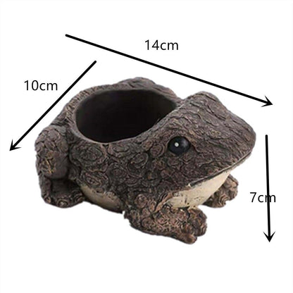 Resin Molds Silicone 3D Frog Vase Planter Concrete Pot DIY Clay Crafts 14x10x7cm