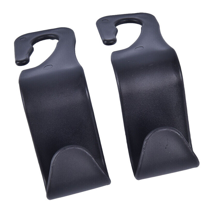 2x Black Car Seat Hook Purse Bag Hanger Bag Organizer Holder Clip Accessories-ca